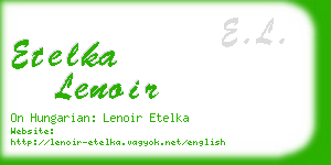 etelka lenoir business card